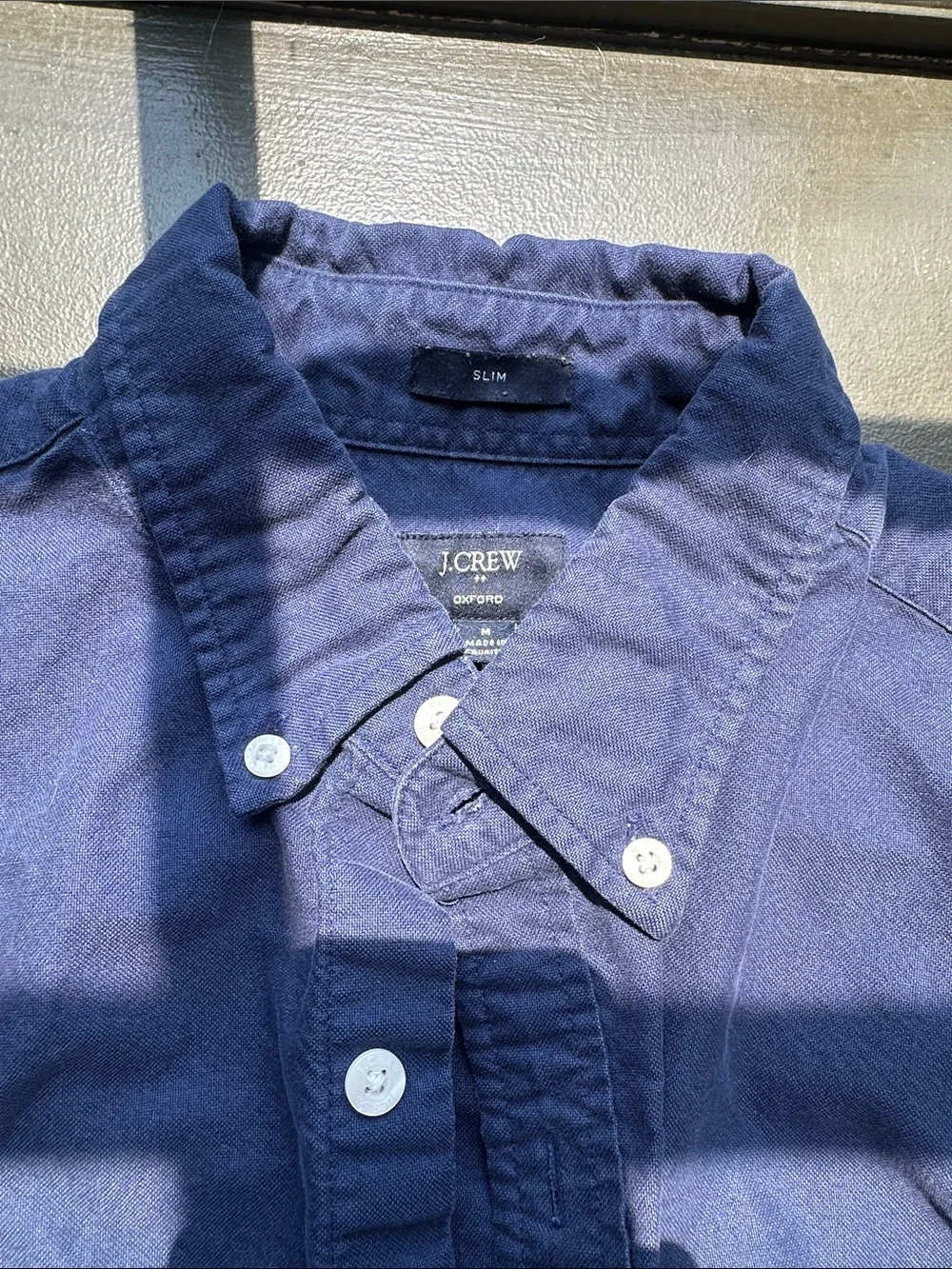 J. Crew Oxford long sleeve button down in navy